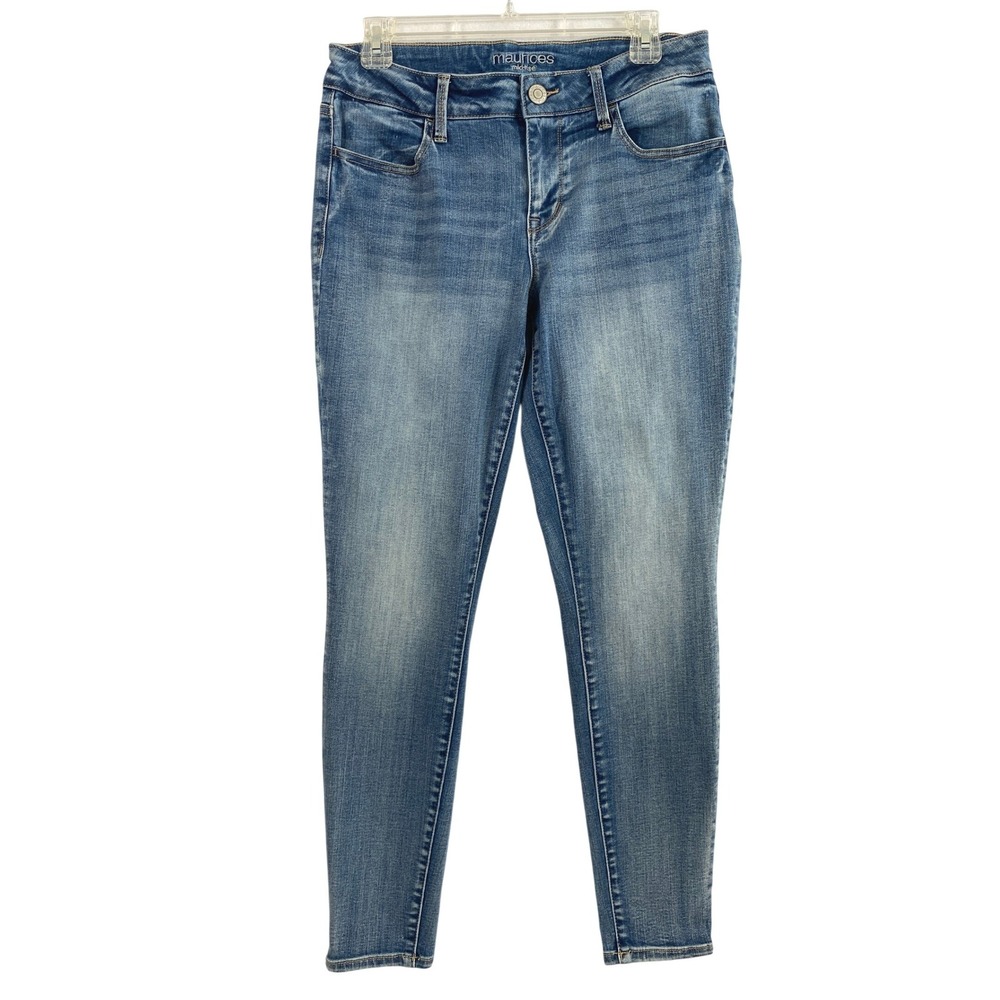 Maurices Jeans Womens M‎ Reg 30" W Stretch Medium Wash Denim Mid Rise